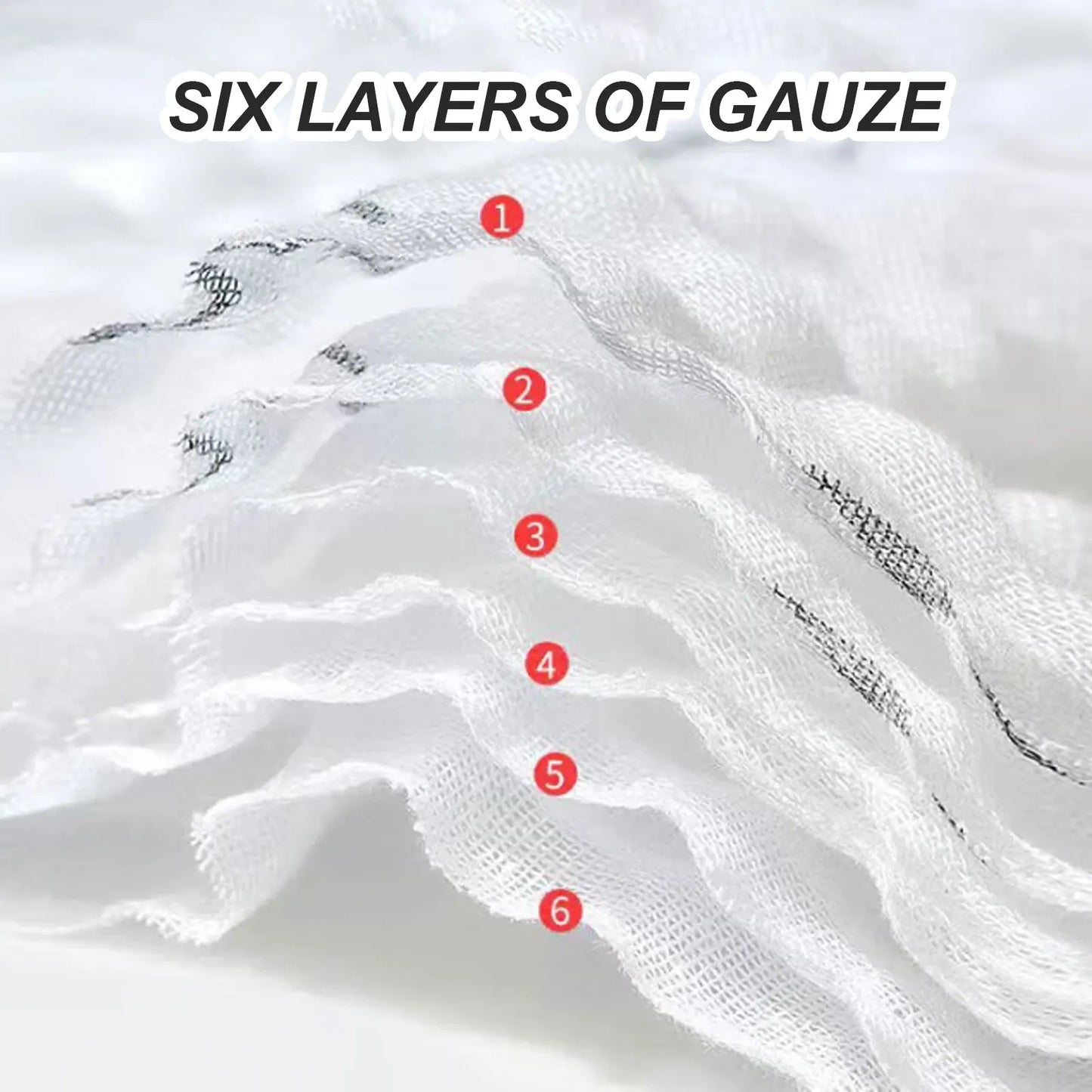 6-Layer Baby Gauze Bath Towel Newborn Baby Super Soft Pure Cotton Towel Cotton Swaddle Blanket for Children's Blanket 110*110cm