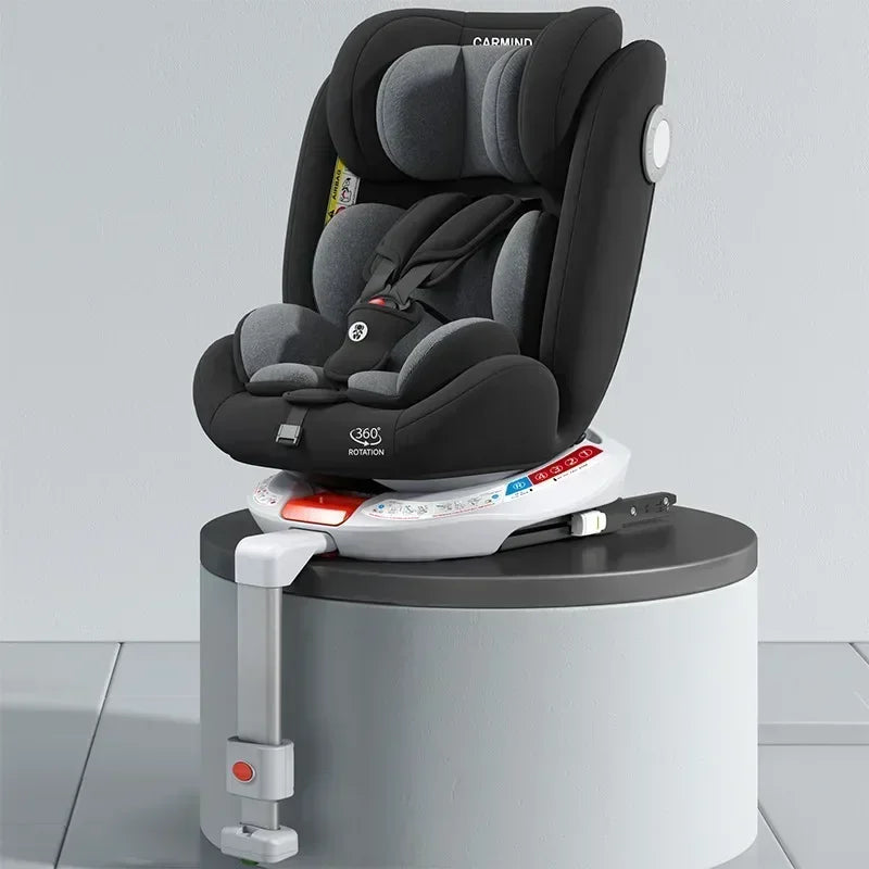 Child Safety Car Seat with Support 360° Rotatable Safety Seat ISOFIX Steel Interface Suitable for Children Aged 0-12