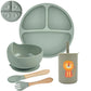 Baby Suction Plate Set – 5P Silicone Bowl, Cup & Utensil