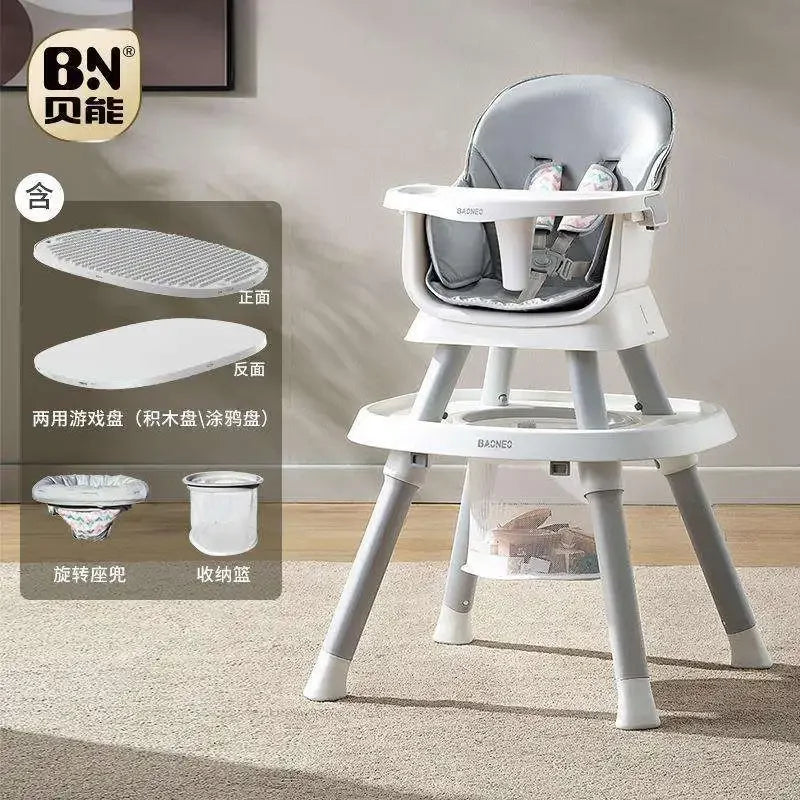 Aolan Multi-Functional Folding Highchair Seat Feeding Baby High Chair Adjustable For Baby Child Dining Chair Multifunctional