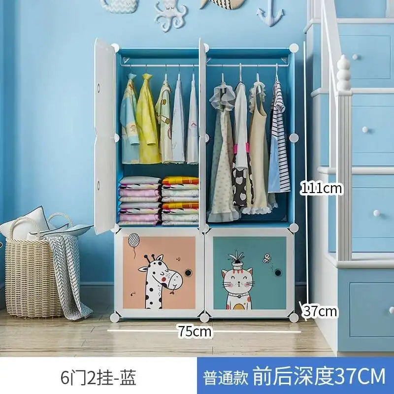 Girl Clothes Wardrobe Baby Dressers Bedroom Kids Children's Closet Clothings Montessori Puerta Corredera Organizer Furniture
