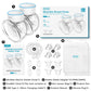 Dr.Isla 2Pcs Portable Wearable Electric Breast Pump 4 Modes