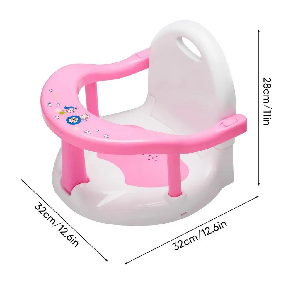 Foldable baby bathtub seat Soft Mat Non-slip baby bath seat bathtub stool with Suction Cups for babies aged 6-18 months
