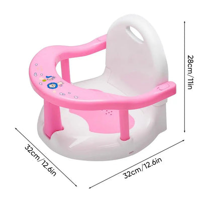 Foldable baby bathtub seat Soft Mat Non-slip baby bath seat bathtub stool with Suction Cups for babies aged 6-18 months