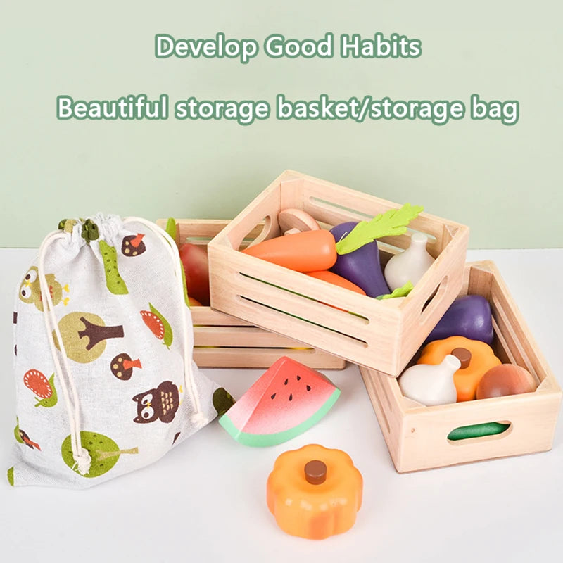 Wooden Dessert & Food Playset – Montessori Fun!