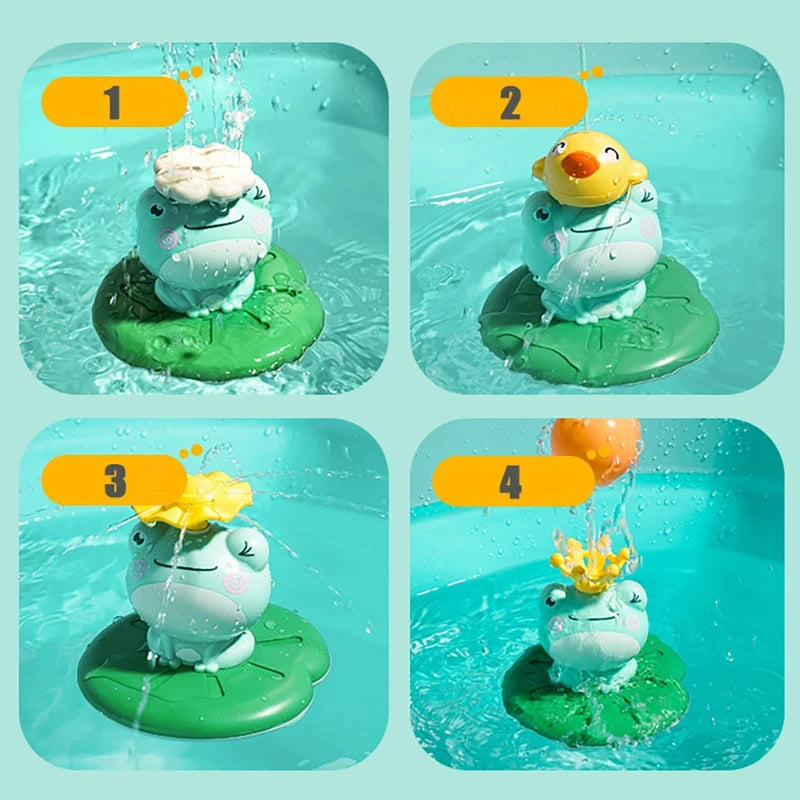 Grenouille électrique flottante pour le bain – Arroseur et douche amusants pour les enfants