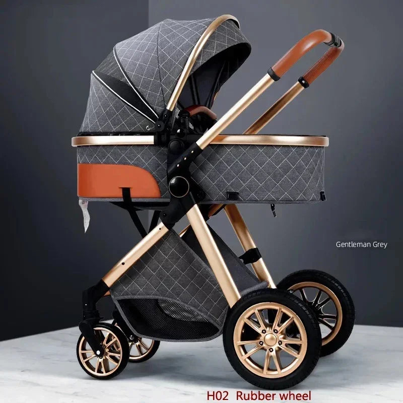 2025 New baby stroller High landscape 3 in 1 baby carriage Luxury Pushchair Baby Cradel Infant Carrier kinderwagen car 2in1