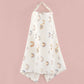Muslin Nursing Covers for Breastfeeding, Privacy Breast Feeding Cover with Arch Neckline for Mom and Baby Nursing Apron