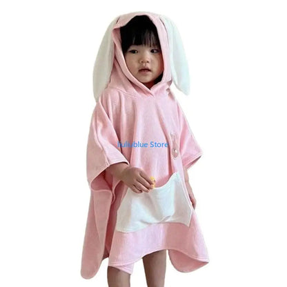 Baby Hooded Baby Towel Soft Bath Towel with Long Ears/Small Bear Pattern Gift 62CF