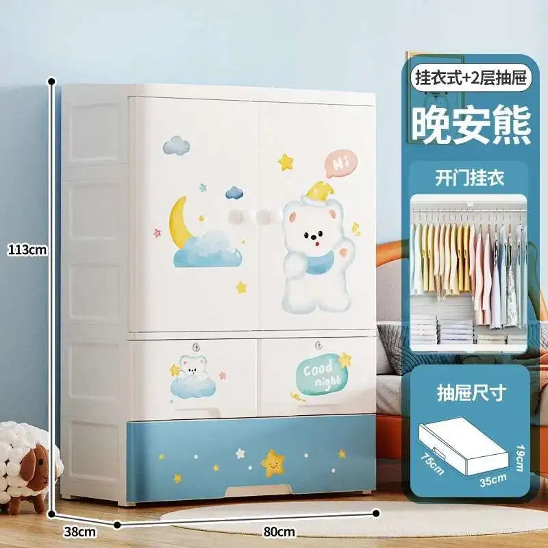 Bedroom Closet Wardrobe Storage Cabinet Plastic Cupboard Partitions Wardrobe Bedroom Baby Chest Guarda Roupa Home Furniture