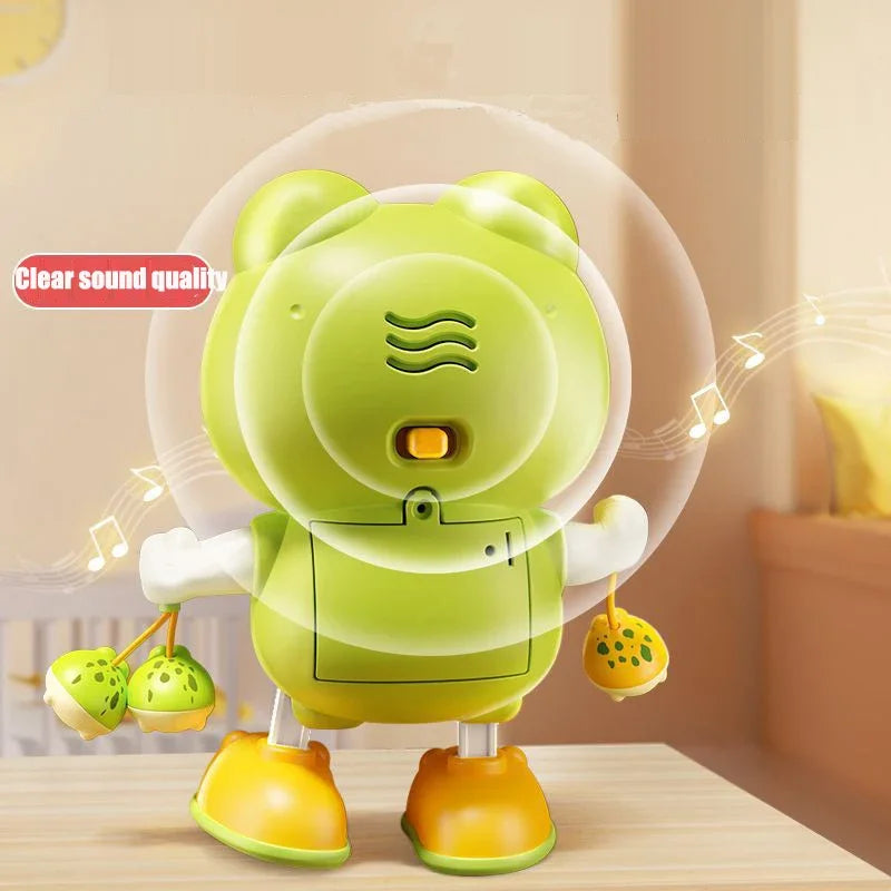 Electric Dancing Frog Toy - Musical Baby Soother with Lights, Tummy Time Trainer & Sensory Play for Infants (Boys Girls Gift)