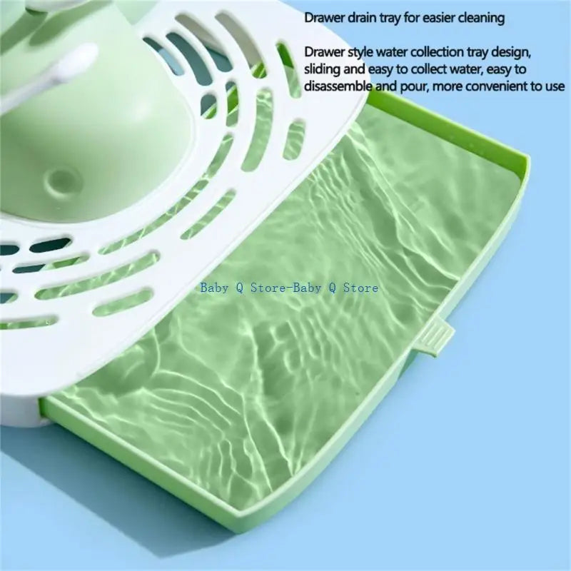 X5XE Baby Bottle Drying Rack with 6 Pegs Space Saving Countertop Organizers Vertical Bottle Drying Stand ABS for Baby Bottles