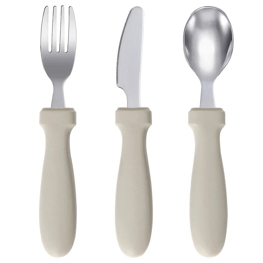 Infant Feeding Set – Silicone Plate, Spoon & Fork
