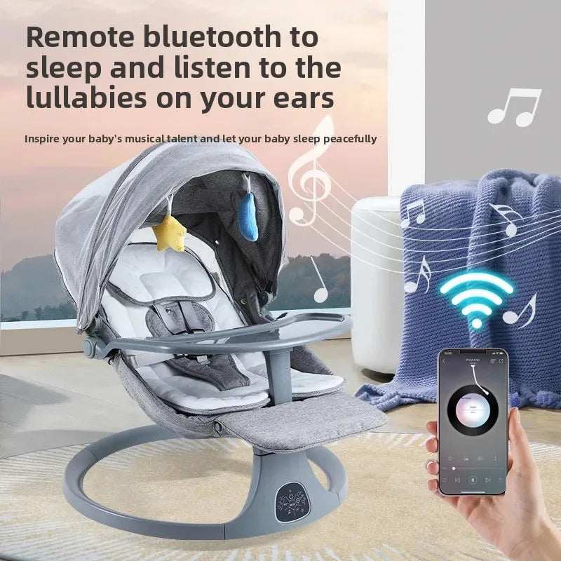 Electric Baby Rocker Soothing Swing Chair Newborns Reclining Cradle Sleeping Comfort  Baby Rocker Bassinet Electric Cradle Chair
