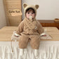 Baby Neck Crawler 2025 New Winter Newborn Thickened Clothes Baby Super Cute Cartoon Labeling Jumpsuit