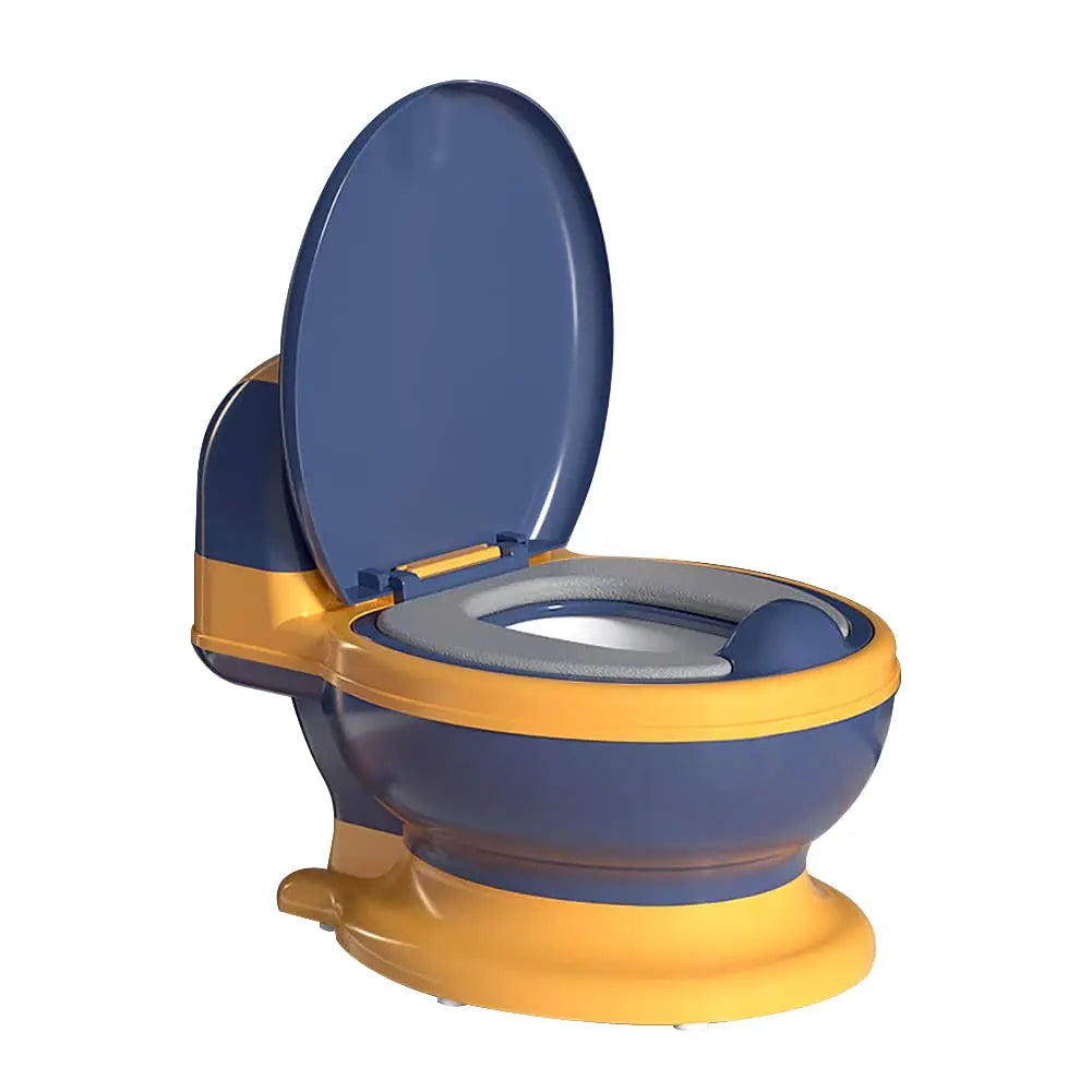 Realistic Toddler Potty Seat – Soft Cushion, Music & Wipe Storage