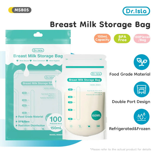 MAMIJOY  100Pcs 150ML Breast Milk Storage Bag Disposable Small Capacity Frozen Milk Storage Bag BPA Free Safe Feeding Bags