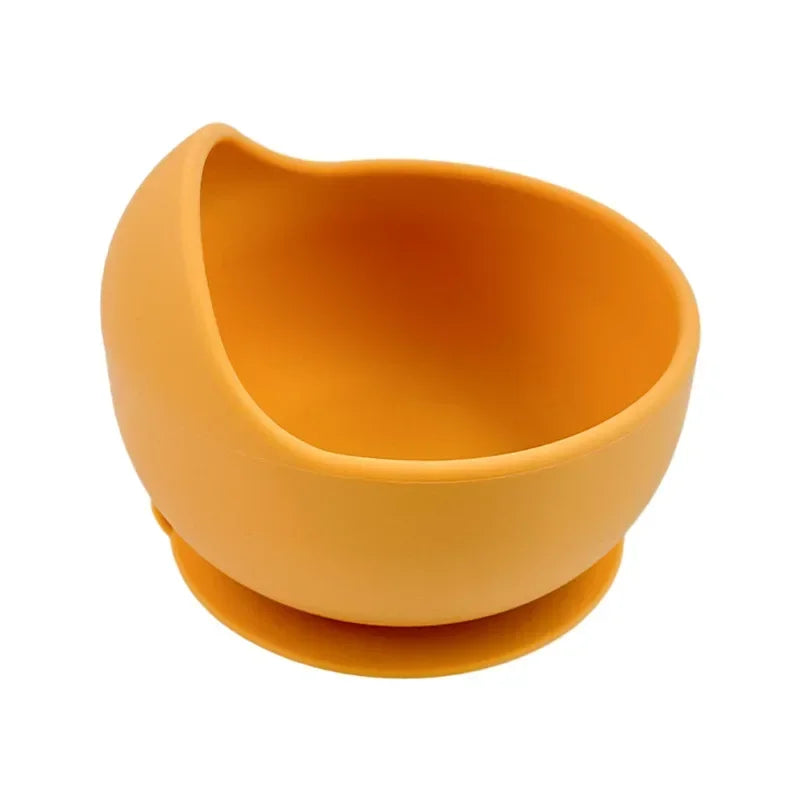 Ensemble repas pour tout-petit – Bol, cuillère et fourchette en silicone antidérapant