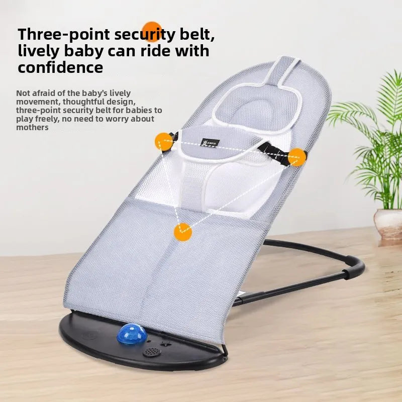 Baby Rocker Swing Chair Soothing Calming Tool Infant Feeding Change Recliner Foldable Adjustable Portable Comfortable Easy Care