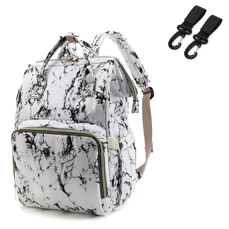 Mauve Mist Diaper Backpack – Nappy Bag with Changing Pad & Stroller Straps