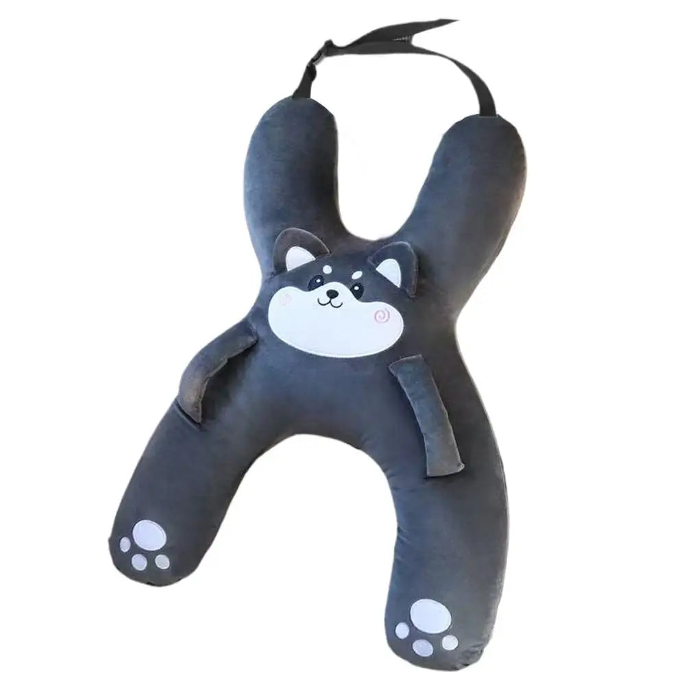 1Set Car Cute Cartoon Pillow Car Mounted Child Sleeping Pillow Car Removable Comfortable Breathable Headrest Lumbar Support