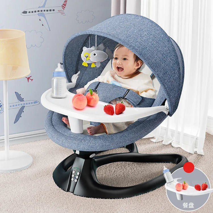 Baby Essential Baby Electric Rocking Chair Dining Chair Detachable Alloy Intelligent Sensing Sleeping Rocking Chair Baby Sit