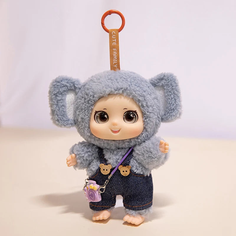 Family Animal Plush Toy – DIY Vinyl Keychain for Kids