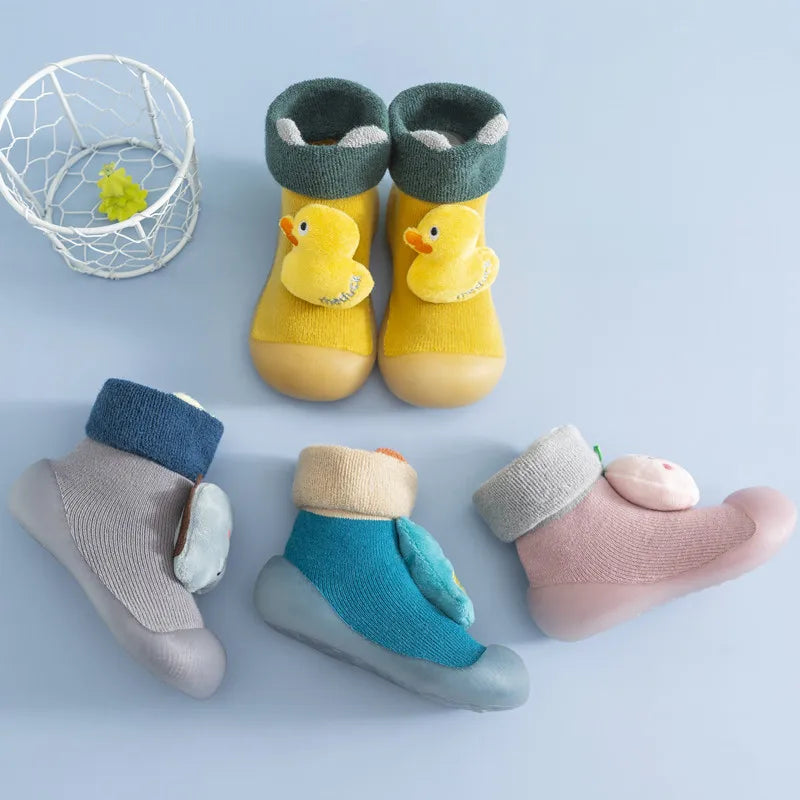 New Children's Cartoon Terry Terry Ears Doll Socks Shoes Soft Sole Indoor Baby Toddler Shoes
