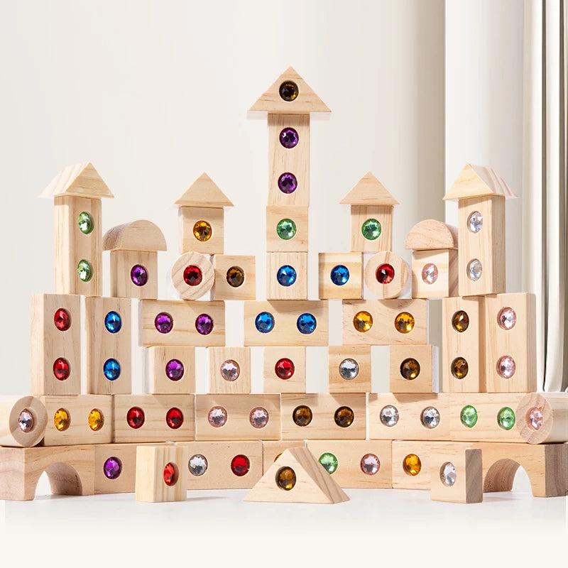 Sparkling Gem Blocks – Montessori Fun!