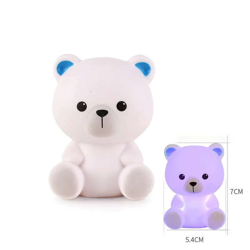 9pcs Floating Light Up Animal Bath Toy Safe PVC Material For Children 3-5 Years Old Perfect For Pools 195F