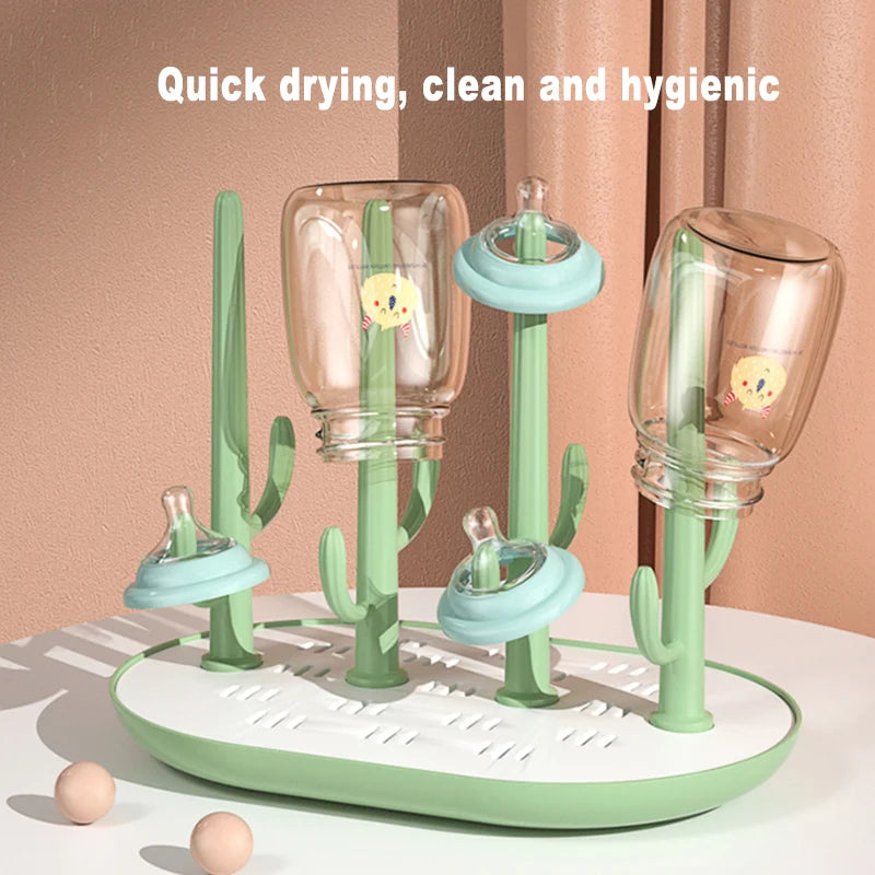 Cute Baby Bottle Drying Rack Solid Color Baby Feeding Bottle Drain Rack Baby Bottle Holder Feeding Stuff