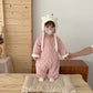 Baby Neck Crawler 2025 New Winter Newborn Thickened Clothes Baby Super Cute Cartoon Labeling Jumpsuit