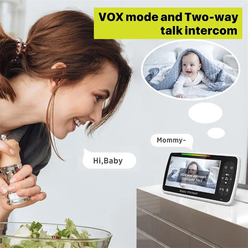 Babyphone vidéo Babystar 5" avec télécommande panoramique-inclinaison-zoom