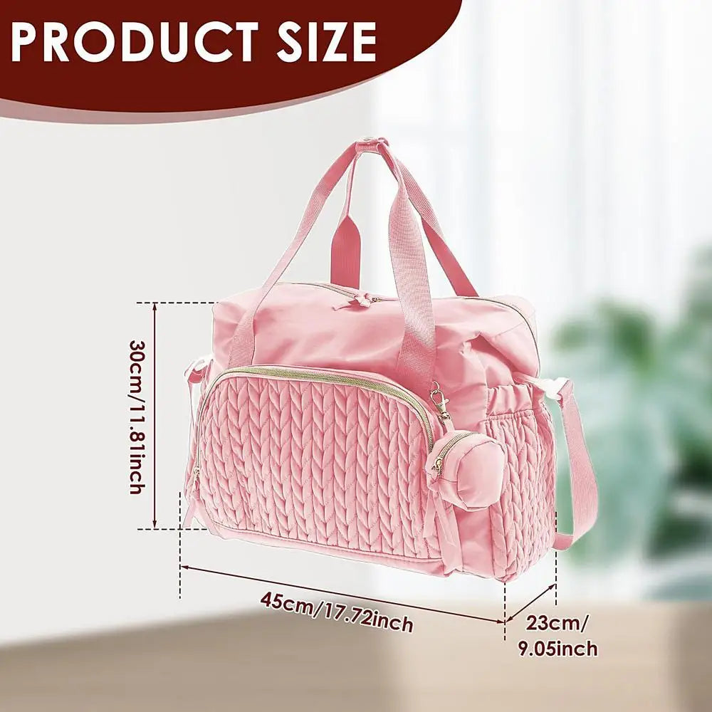Large Mommy Tote Diaper Bag – With Pacifier Case & Travel Accessories