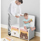 Children Dress Clothes Folding Cabinets Simplicity Cube Splice Storage Locker Foldable Fully Enclosed Wardrobe Bedroom Furniture