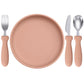 Infant Feeding Set – Silicone Plate, Spoon & Fork
