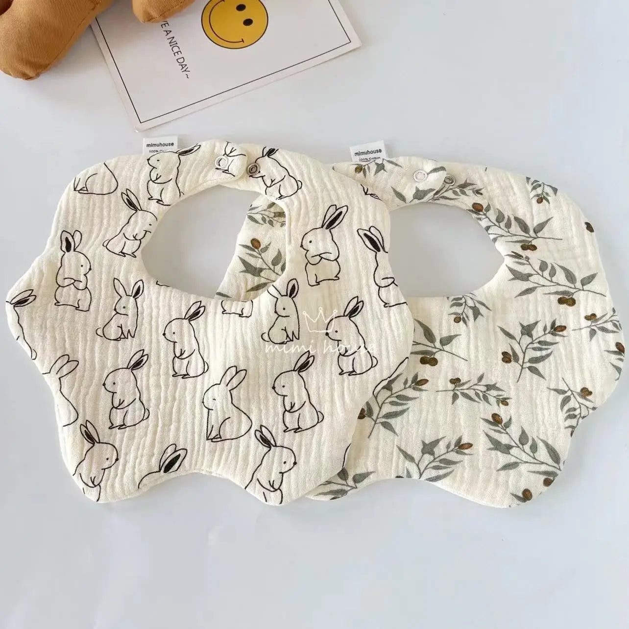 Baby Bib Waterproof Newborn Burp Cloths Cotton Girls and Boys Work Bibs Cute Print Soft Newborn Baby Gift Feeding Accessories