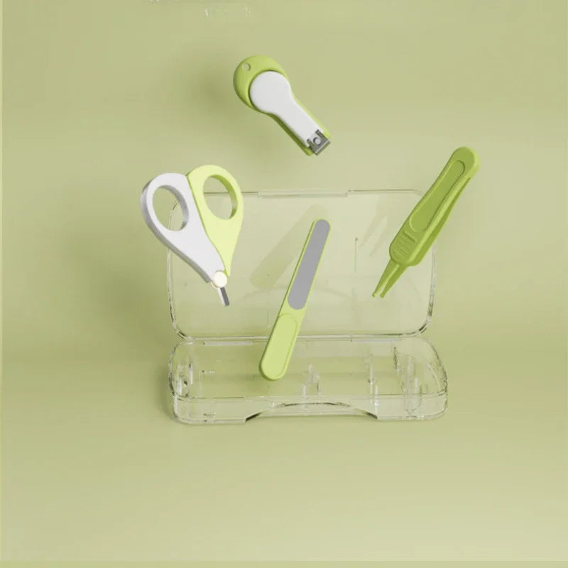 Baby Nail Clipper Set Anti-Pinch for Newborns Professional Nail Care Kit with Safety Scissors  Files Toddler Grooming Tools