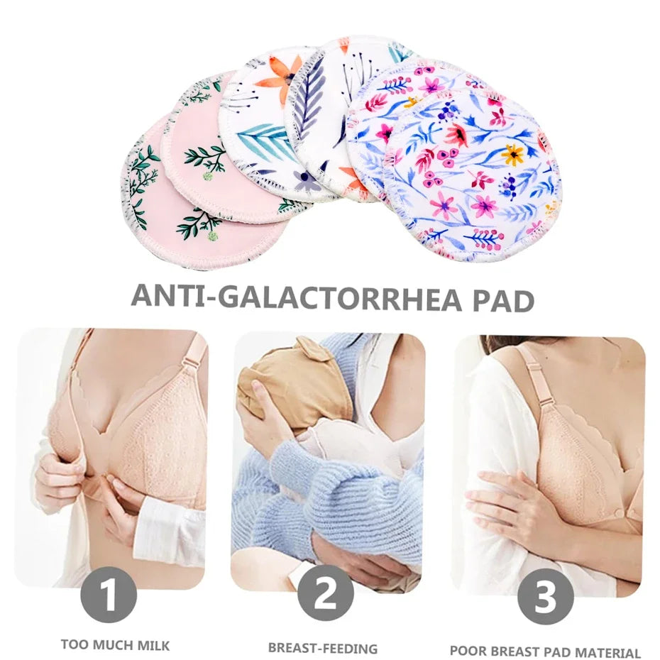 Breast Pads Bamboo Nursing Pads Absorbency Waterproof Washable Feeding Pad Reusable Breathablefor Nursing and Maternity Moms