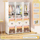Children Dress Clothes Folding Cabinets Simplicity Cube Splice Storage Locker Foldable Fully Enclosed Wardrobe Bedroom Furniture