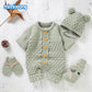 Knitted Baby Jumpsuit & Cap Set