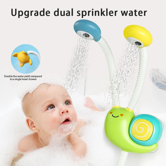 New Bath Toys Baby Water Game Snail Model Faucet Shower Electric Water Spray Swimming Bathroom Baby Toys For Kids Gifts