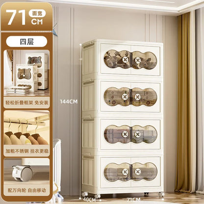 Wardrobe Clothes Baby Storage Cabinet Wardrobe Furniture Guarda Roupa Infantil Foldable Plastic Closet Bedroom Furniture