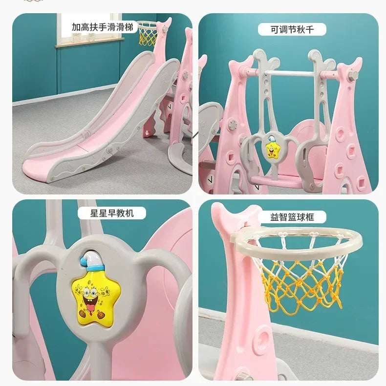 4-in-1 Baby Slide & Swing Playset