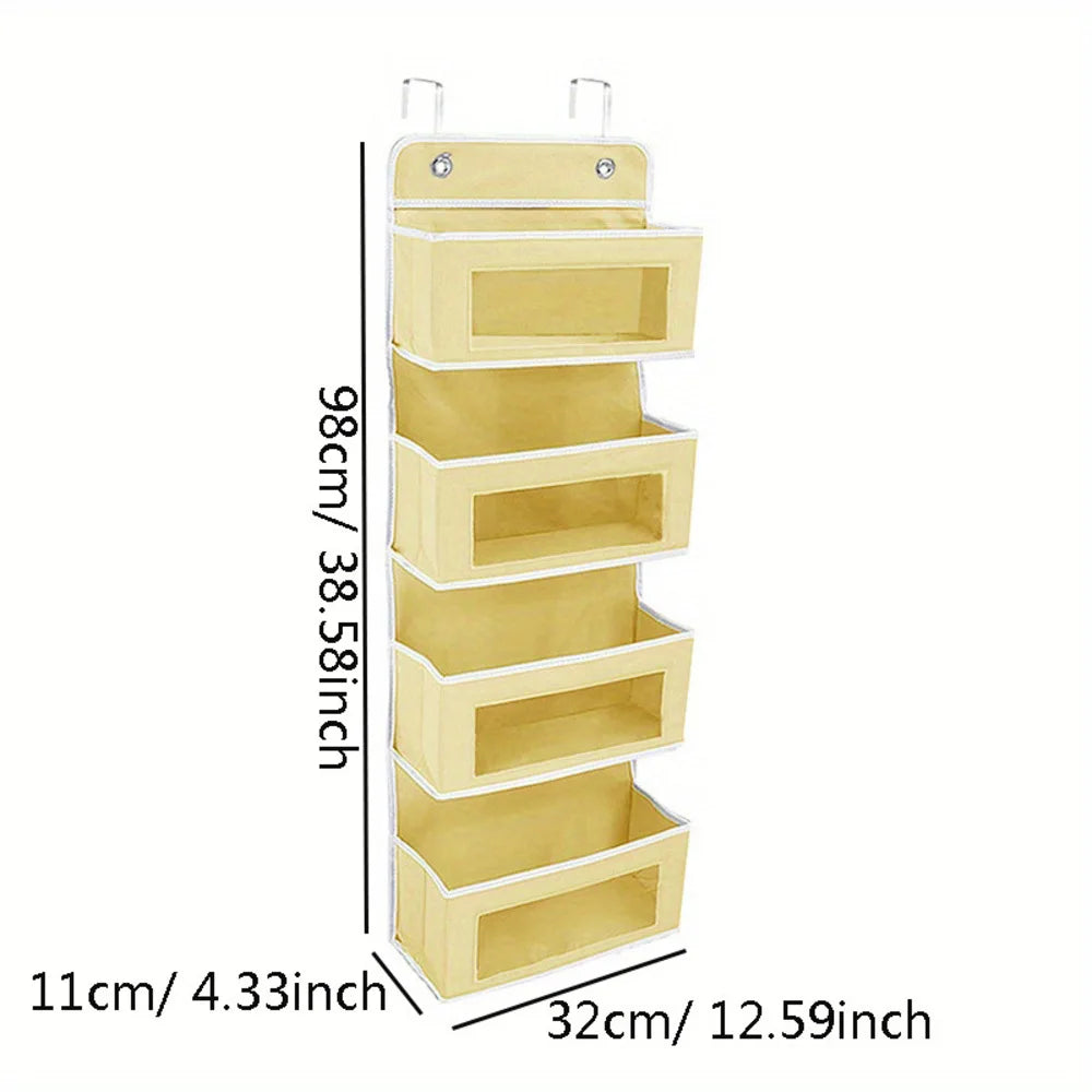 Multi-Layer Door Hanging Storage Bag - Multifunctional Fabric Organizer For Bedroom Closet And Baby Nursery