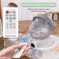 Electric Baby Rocking Chair with Toys & Remote Control Portable Swing Chair for Newborn 0-18 Months Baby Crib with Mosquito Net