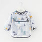 Newborn Baby Bibs Blouse Waterproof Long-sleeved Reverse Dressing Infant Eating Clothes Apron Bib Protective Clothing 0-2Years