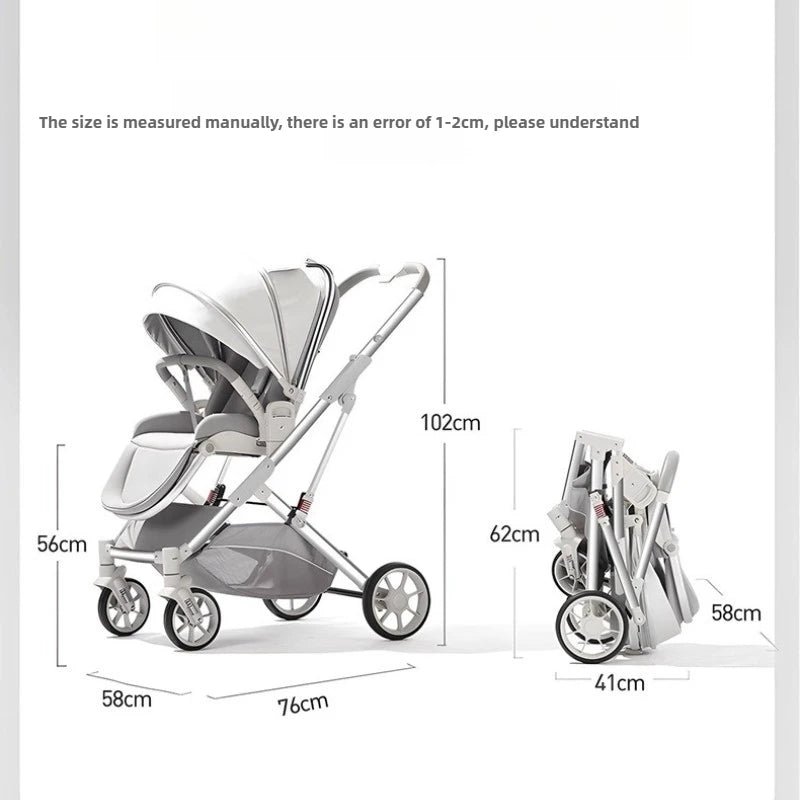 2025 New Style High View Baby Stroller Can Sit or Lie Down, Two-way Lightweight and Foldable Baby Newborn Stroller