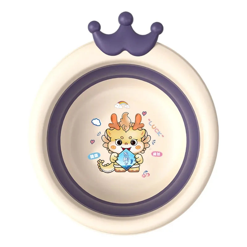 Household Children Folding Basin Baby Folding Basin Crown Newborn Foot and Fart Wash Basin