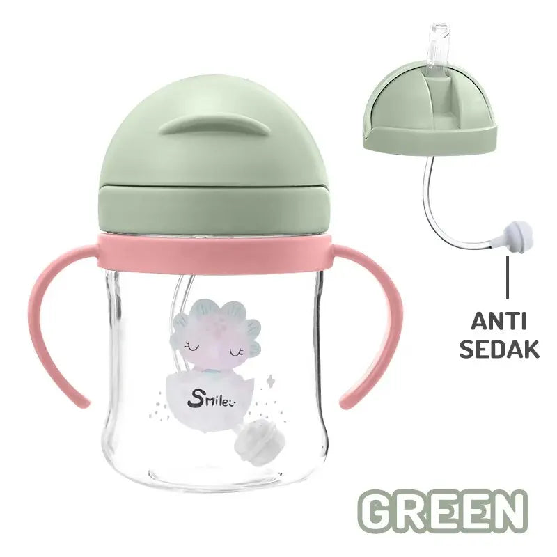 250ml Baby Drinking Cup – Double Handle, Flip Lid, Leakproof Design